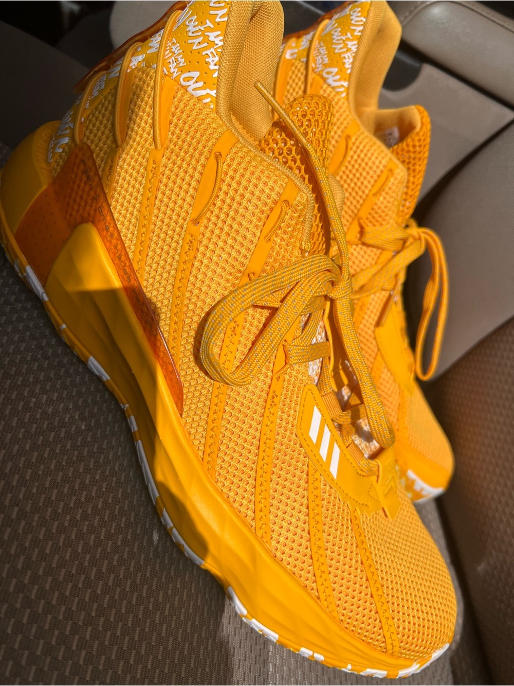 adidas Men's Bright Orange Athletic Sneakers